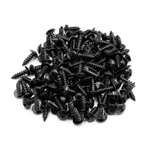 Tornillos negros autorroscantes m5 de cabeza redonda en cruz para fijación de carenado de moto
