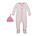 Burt's Bees Baby Baby Organic Footed Coverall and Hat Set, Blossom Autumn Trees, 0-3 Months