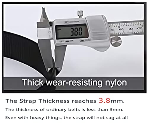 3.8 mm Thickened Real Nylon Belt with YKK Buckle, Heavy Duty Work Breathable Adjustable Casual Belt4