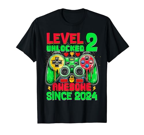 Level 2 Unlocked Since 2024 Son Gamer 2nd Birthday Boys TVc