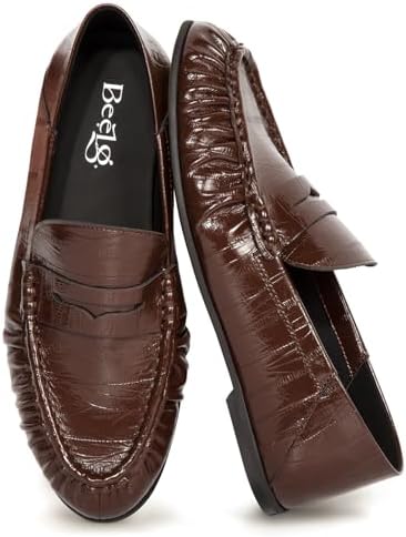 Penny Loafers for Women Suede Flats Shoes Casual Loafer Dressy Vi...