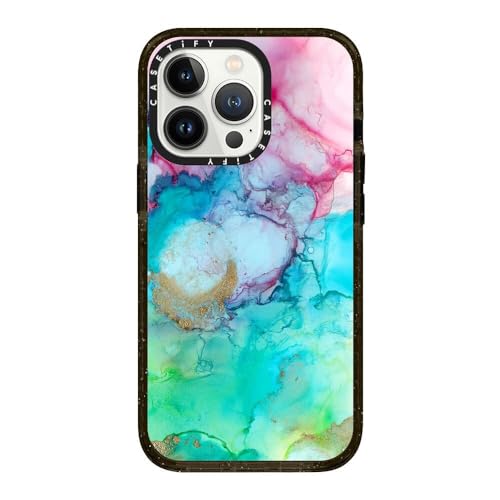 CASETiFY (�P�[�X�e�B�t�@�C) �C���p�N�g�P�[�X iPhone 13 Pro�p - Mermaid Water (�}�[���C�h�E�H�[�^�[) - �N���A�u���b�N