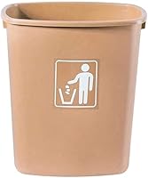 Vista 1 de Garbage Cans Commercial Brute Plastic Trash Can Without Lid Laboratory Office Sanitation Rubbish Recycle Bins Basket (Color : Beige 65l)