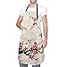 Rozmiar dla dorosłych regulowany śliniak paw z kwiatowym na tle vintage fartuch bardzo długie wiązania z kieszeniami na narzędzia na prezenty - dom kuchnia pieczenie, wielobarwny, Rozmiar uniwersalny