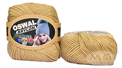 Image of OSWAL 100% Acrylic Wool Skin 4 GMS Wool 4 ply Wool Ball Hand Knitting Wool /Art Craft Soft Fingering Crochet Hook Yarn- Art-AECC