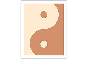 Yin and Yang Wall Art: Minimalist Boho Decor for Harmony and Balance
