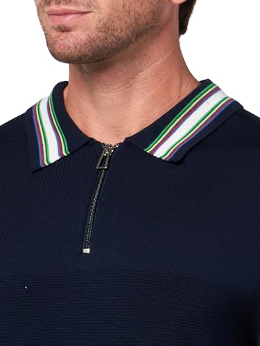 PS Paul Smith Mens Sweater LS Polo Blue3