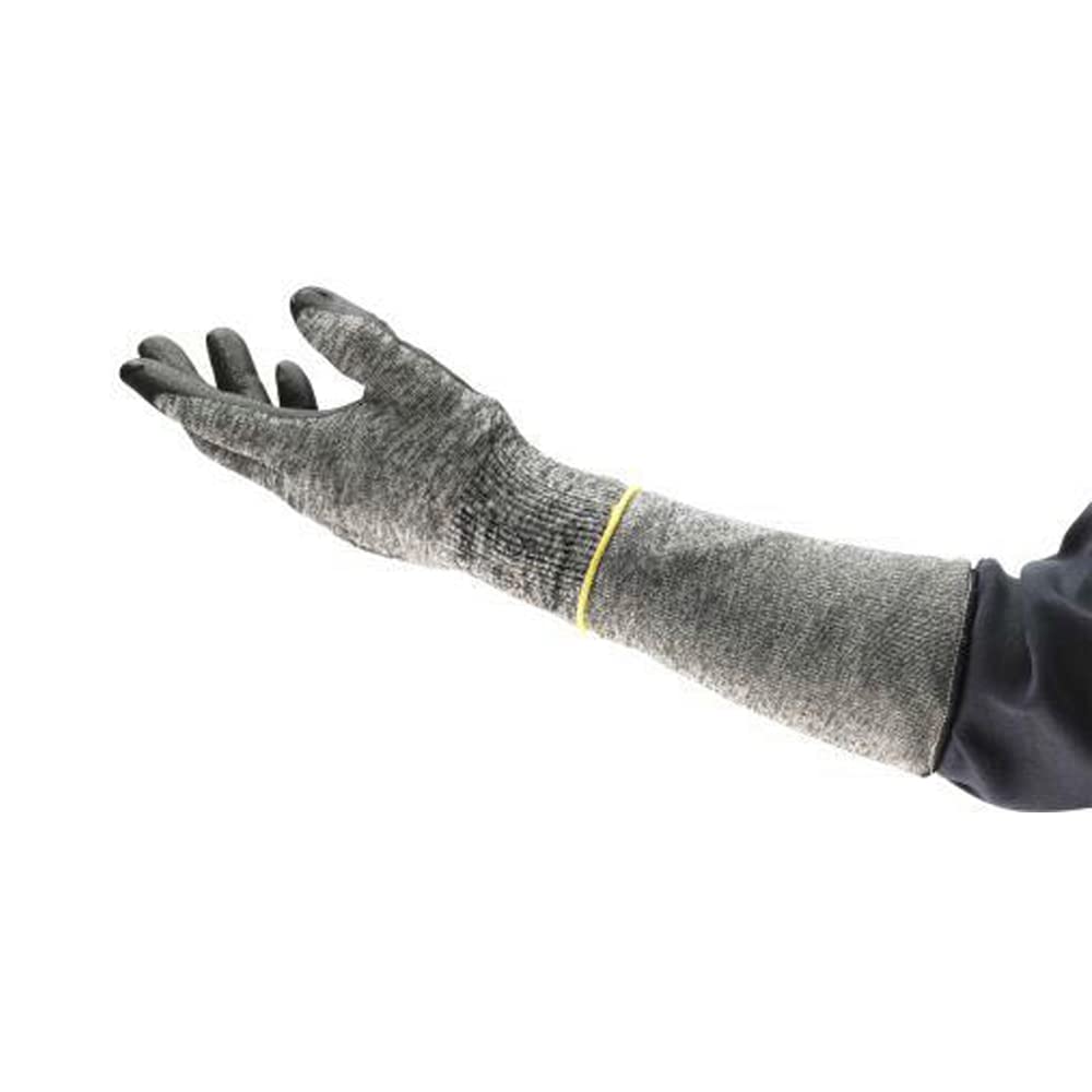 Ansell 11270180 HyFlex Economical Light Duty Cut-Resistant Sleeve, 24 Gauge, Salt & Pepper, No Thumbslot, 18" Length (Pack of 150)