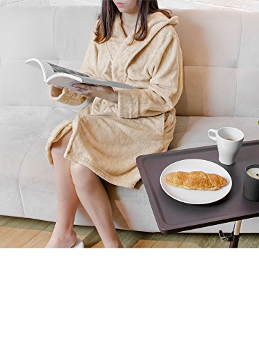 Image of PAVILIA Plush Robe for Women, Soft Fleece Short Bathrobe, Warm Lightweight Knee Length Lounge Robe with Pockets