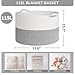 INDRESSME 115L Extra Large Blanket Basket, Soft Cotton Rope Storage Basket for Organizing, Home Decor, Toys, Laundry & Towels, Toy Storage Organizer for Living Room & Nursery, Light Grey