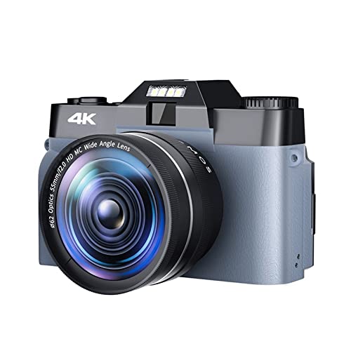Caméra vidéo 4K 48MP argentée avec carte 128G pour débutant