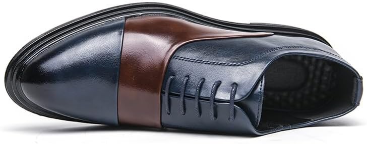 Veganistisch Leer Schoenen Heren Oxford Schoenen - Vegan Leer, Bloemen Reliëf, Antislip Zool, Formeel En Bruiloft Blokhak Puntschoen