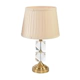 ¡Estilo y elegancia!, Lámpara de sobremesa fabricada en cristal de 48cm de altura. Tan bonita como original, podrás colocarla tanto en un mueble auxiliar del salón como en la mesita de tu dormitorio. ¡Te encantará!