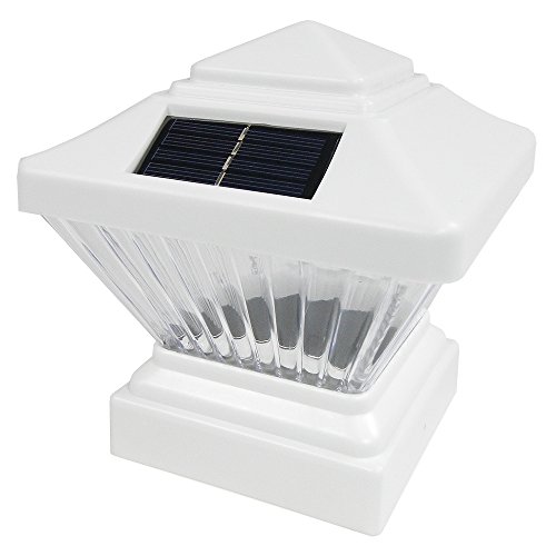 18 Pack White Outdoor Garden 4 x 4 Solar LED Post Deck Cap Square Fence Light Landscape Lamp Lawn PVC Vinyl Wood