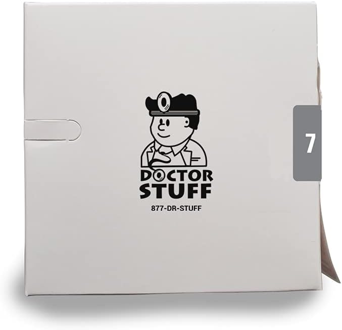 Doctor Stuff - File Folder Labels, Number 7, Compatible with SMEAD XLCC - SMNM Series Chart Stickers, Gray, 2" x 1-1/2", #7, 500/Roll