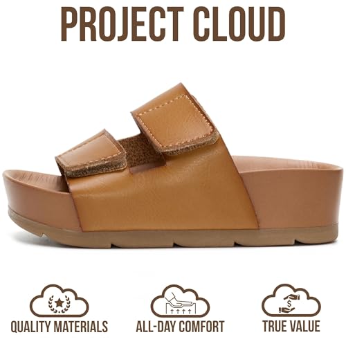 Image of Project Cloud Kids Sandals for Girls - Girls Sandals with Adjustable Buckle Closure, Comfortable Plush & Soft Insole w /Wedge Design Non-Slip Outsole