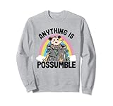 tutto è possumble opossum pun cestino rainbow possum felpa