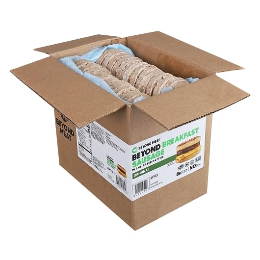 Beyond Meat Beyond Breakfast Sausage, Plant-Based Patties, Original, 1.63 oz, 90 Per Case