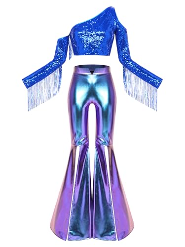 Pantalon de jazz extensible à franges métalliques pour une liberté de mouvement totale