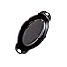 Lodge HMSOV Heat Enhanced and Seasoned Cast Iron Oval Mini Server, 9-Ounce, Black
