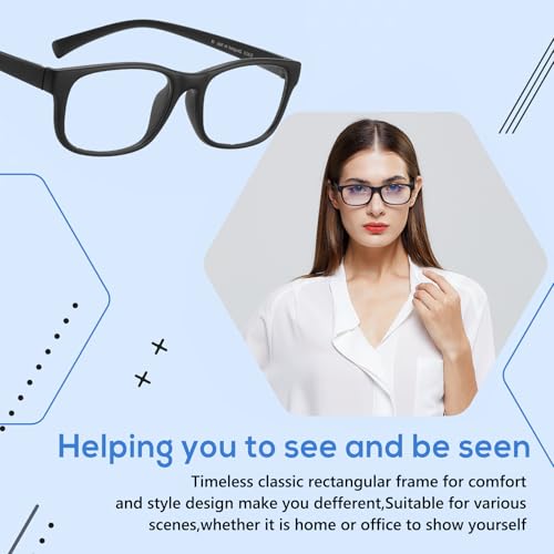 Image of DUCO Blue Light Glasses Blue Ray Blocking Glasses Computer Gaming Glasses with Amber Lens 8016