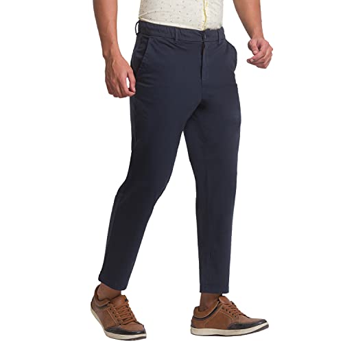 Image of Parx Men's Regular Fit Cotton Casual Pant (XMTZ03357K8 Black)