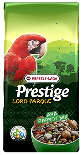 VERSELE-LAGA – Prestige Loro Parque Ara Papageienmischung – angereicherte, vollständige und abwechslungsreiche Samenmischung – 15 kg