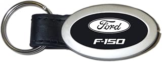 INC. Officially Licensed Black Oval Leather Key Chain for Ford F-150