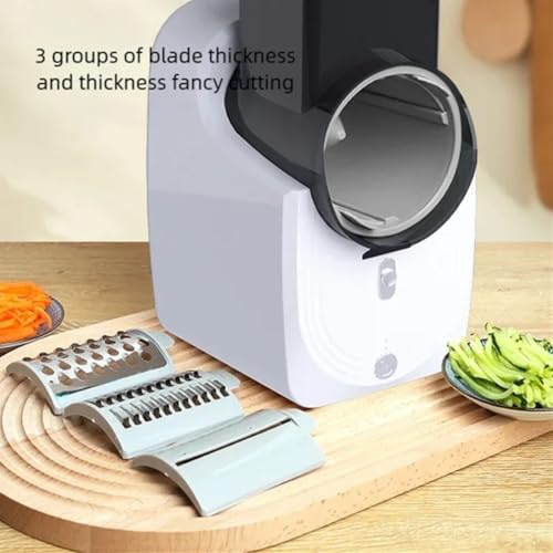 Aboiled Automatic Household Kitchen Electric Vegetable Cutter Multi-Function Slicer Shredder White - Image 6