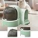Gralara Enclosed Cat Covered Cat Toilet Spacious Cute with Drawer Leakproof Easy to Clean Litter Pan Tray Pet Supplies, Green