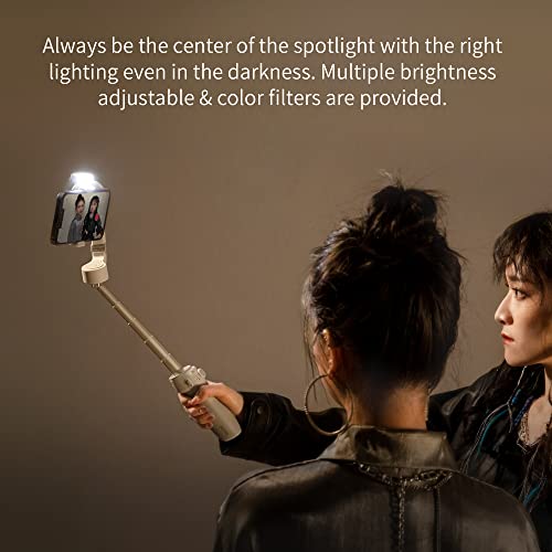 Zhiyun Estabilizador Gimbal Q4 suave, haste de extensão integrada, portátil e dobrável, estabilizado