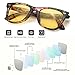 Myiaur Night-Driving Glasses for Women, Polarized Yellow Driving Glasses, Anti Glare Night-Vision Glasses for Driving