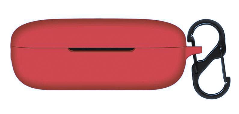 Image of Pouch for Mivi Duopods M20 Protective Soft Silicone Case Cover with Hook (Cover Only) (Wine-Red)