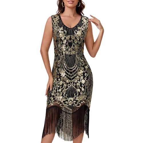 Robe de danse latine à paillettes et franges scintillantes noires pour entraînement de salsa