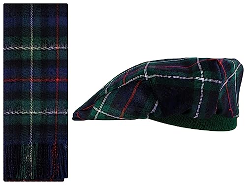 Foulard et Casquette Plate Laine Écharpe Béret Tartan Écosse Homme Femme
