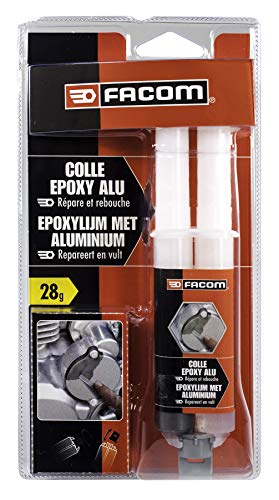 Facom 006090 Colle Epoxy Alu pour pièces métalliques-Plastiques-Bois 28g
