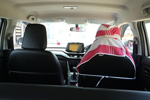 Image of ROMAN HOME 100% Superfine Cotton Solid Large Luxury Office Chair Towel with Tie Knot 450 GSM - (Pack of 1) Original Product AS PER Picture Shown (1, car red line, Medium)