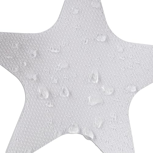 Relaxdays Antirutsch Aufkleber, 30er Set, Badewannen Sticker, Seestern, rutschfeste Duschpads, Kunststoff, transparent