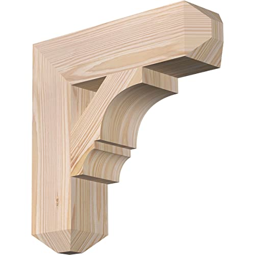 3 1/2"W x 14"D x 14"H Balboa Craftsman Smooth Bracket, Douglas Fir