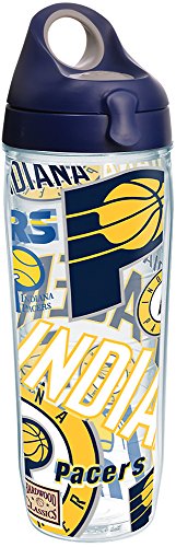 Tervis Made in USA Double Walled NBA Indiana Pacers Insulated Tumbler Cup Keeps Drinks Cold & Hot, 24oz Water Bottle, All Over