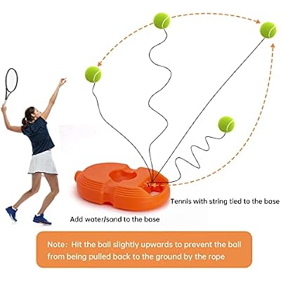 Tennis Trainer Rebound Ball with 3 String Balls, Solo Tennis Training Equipment for Self-Pracitce,Portable Tennis Practice Training Tools for Adults, Kids, Beginners Sport Exercise