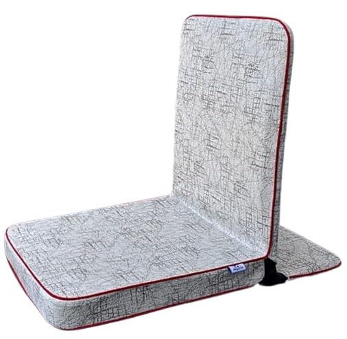 TipTop Powder coated Iron Meditation Chairs/Yoga Chairs with Back Support Sheet (Red, Maroon, 19 x 17 x 3 Inches)