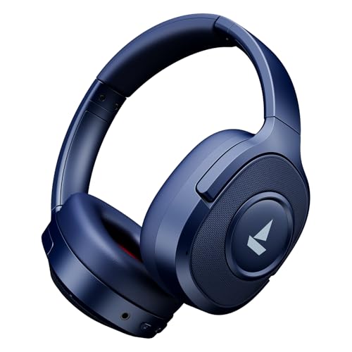 Image of Boat Rockerz Plus 550 ANC, (~40dB) Hybrid ANC, 80Hrs Playback, 40ms Low Latency Beast Mode, 40mm Drivers, BT v5.4, Bluetooth Headphones, Wireless Headphone with Mic (Bold Blue)