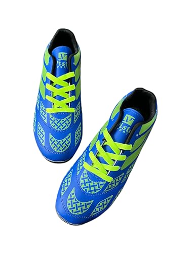 Image of Football Shoes Blue PVC Stud Football Shoes for Men