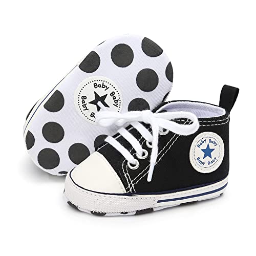 Kidsun Infant Baby Boys Girls Sneaker Pu Leather Soft Sole Anti-Slip Newborn Moccasins Toddler Casual Canvas Shoes First Walker Crib Shoes #TOP6