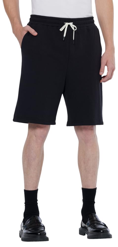 Scotch & Soda Men's Logo SweatShorts Casual Shorts, Black, XXL