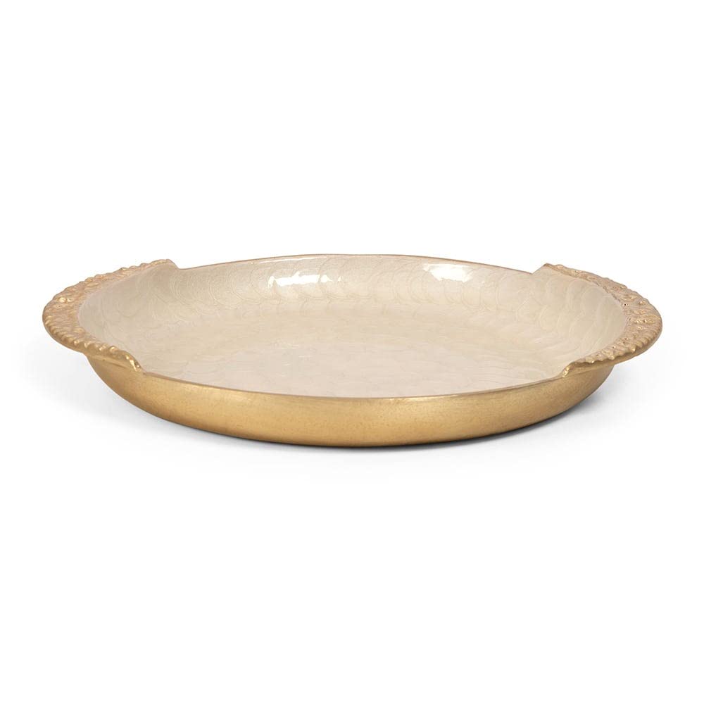 homes r us هومز أر أسRabiya Round La ge T ay, Gold - 40 Cm-5110501913688