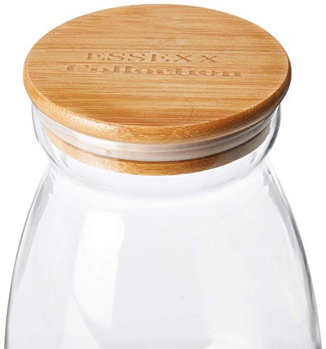 Essexx Collection-Airtight Jar, 37.29 FL OZ (1100 ML) Glass Storage Canisters Containers For