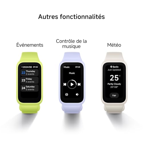 XIAOMI Smart Band 9 Active, Tracker de Fitness Sportif, écran TFT 1,47'' à 60 Hz, 18 Jours, Surveillance du Sommeil et de la santé, 50 Modes Sportifs, étanchéité 5ATM, iOS et Android, Noir