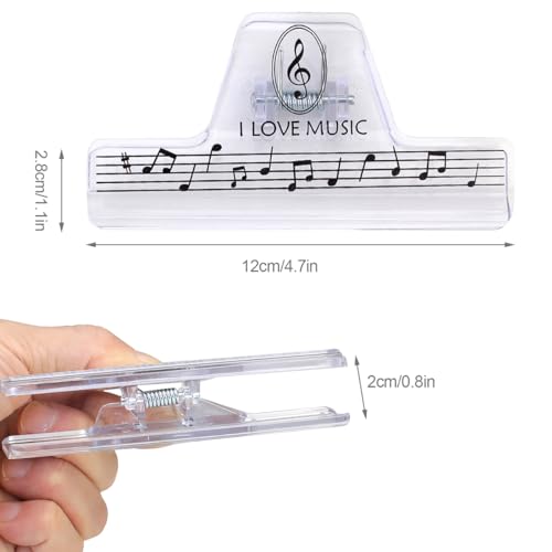 image for KingPoint Music Note Clips Plastic Sheet Clips Book Clips Clamps Clips